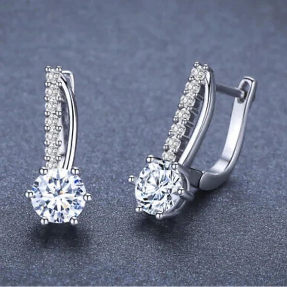 NEW STERLING Silver Luxury Earrings - Picture 3 of 3